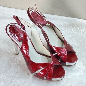 Aldo Slingback Metallic Patent Heel